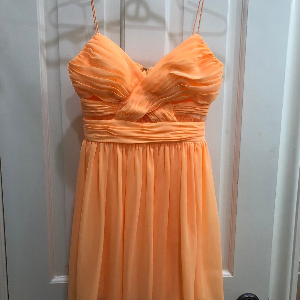 Arden B Orange Cocktail Dress